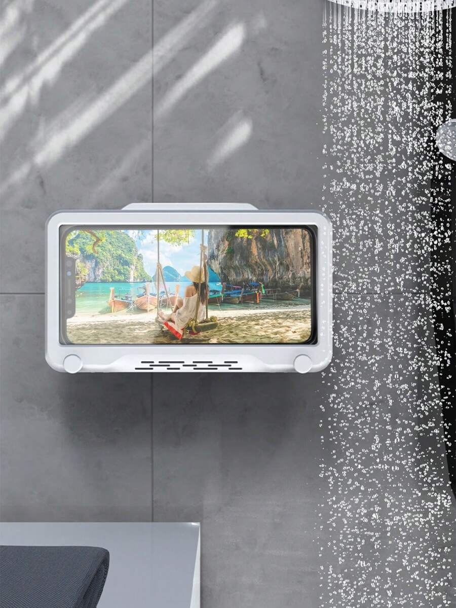 Waterproof Shower Phone Holder, Touchscreen Wall Mounted Bathroom Phone Case For Shower & Bath - Multicolor - View 1