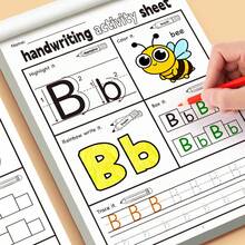32 Page LACHILLY Letter Tracking Exercise Book - Colored Educational Handwriting Exercise Book, Featuring Letters And Animals - Multicolor - View 7