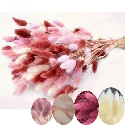 57/114 Pcs Pampas Grass Bouquet With Bunny Tail Grass - Bohemian Wedding, Party & Decor - Suitable For Vase, Outdoor, Christmas, Mother's Day, Wedding Centerpiece Artificial Flower Arrangement