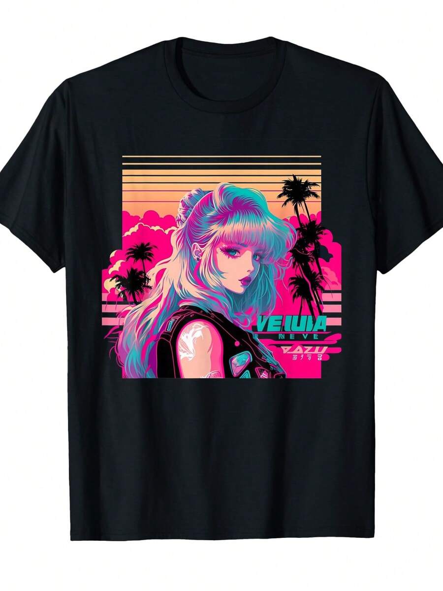 .Com Dead Inside Lofi Vaporwave Alt Aesthetic Anime Girl - 黑色 - 查看 1