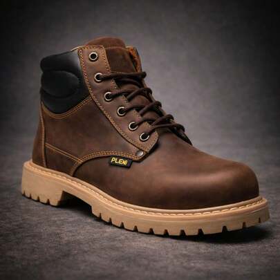 Bota De Trabajo Pleg Working De Piel Antiderrapante Suela De Hule