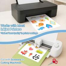 20/50 Tờ Giấy Nhãn Dán Vinyl Trắng Mờ A4 Kích Thước 8.3x11.7inch Tự Dính, Chống Thấm Nước, Tương Thích Với Máy In Phun & Laser - 50 cái - Xem 6