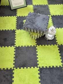 6 块/16 块方形泡沫地垫 毛绒地毯垫 适用于房间 窗台 卧室 宿舍 联锁地毯 - 彩色 - 查看 30