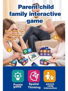 Brain-Teasing Block Puzzle Board Game, Parent-Child Interactive Leisure Toy For Kids & Adults, Fun Family Bonding Game, Great Christmas & Birthday Gift For Age 3+ - 心理遊戲玩家 - 查看 11