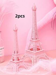 1 bức tượng trang trí tháp Eiffel màu hồng với vật liệu kim loại tông vàng cho bữa tiệc theo chủ đề tháp Eiffel ở Paris làm quà tặng tốt nhất - Hồng - Xem 13