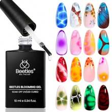 Beetles Blooming Gel 15ml Clear Uv Led Blossom Nails Gel Polish For Spreading Effect Marble Natural Stone Watercolor Floral Print Soak Off Diy Nail Art Design Manicure Gift For Women - 查看 9