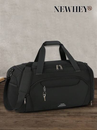 NEWHEY 男士运动健身包，带鞋仓，旅行大号防水游泳周末过夜手提包，40/55升