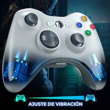 Gamepad Control Joystick inalámbrico para  360 2.4GHZ Con Adaptador Receptor - Rojo y blanco - Ver 3