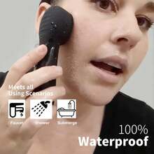 Silicone Face Scrubber, NågraCoola CLIE 2.0 Facial Cleansing Brush, Rechargeable, Waterproof Face Scrub Brush For Cleansing, Exfoliating, Massaging, Electric Facial Exfoliator For Women & Men - Black - Charcoal - View 3