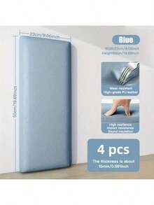 1pc/4pcs Vintage Thick Soft Adhesive Foam Leather Wall Stickers, Odorless, Shock-Absorbing, Suitable For Home Decor, Cabinets, Tables & Chairs, Room Backdrop, TV Background, Waterproof, Washable, Removable, Bedside Wall Cushion Bumper Pad - Multicolor - View 16
