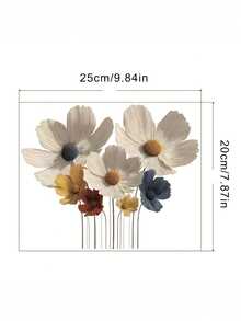 1 pieza Adhesivo de pared de flores silvestres minimalista, adecuado para decorar la sala de estar, el dormitorio, el baño, el armario, la ventana, autoadhesivo y removible - 1PC - Ver 3