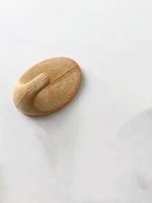 Oval Plastic Wood Grain Effect Adhesive Hooks, Waterproof And Oil-Resistant Plastic Wood Hooks, No Drilling Or Nails Required - Brown - View 9