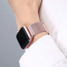 1条米兰尼斯表带，兼容表带38mm/40mm/41mm/42mm/44mm/45mm/46mm/49mm，金属不锈钢表链，兼容 Ultra/Series 11/10/9/8/7/6/5/4/3/2/1SE，男女通用闪亮商务智能手表表带，时尚磁扣表带配件，兼容表带，高级优雅替换腕带，生日圣诞节完美礼物，适合办公室晚宴等场合 - 38/40/41/42(Series 10/11)mm - 查看 16