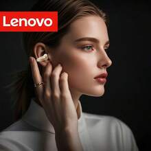 Lenovo EA400 夾耳式藍牙耳機 ENC 降噪 運動音樂 氣導骨傳導無線耳機 - 月岩白 - 查看 3