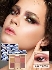 CATKIN Eyeshadow Palettes Sparkly Eyeshadow Matte And Glitter Makeup Matte Shimmer Highly Pigmented Makeup Palettes Eye Shadow 9 Colors Neutral Cosmetic Eye Shadows C04 Winter - C04 Winter - 查看 2