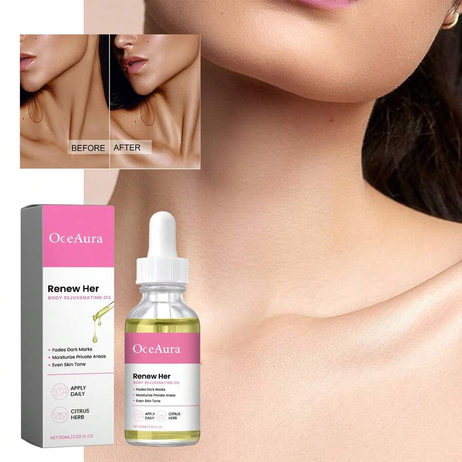 Body brightening oil repairs dull skin, moisturizes and locks in moisture, brightens and enhances even skin tone - Floral - Ver 1
