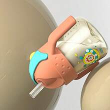 300ml/10oz Baby Learning Cup, Infant Drinking Water Cup With Straw - Multicolor - View 5