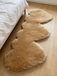 1件粉色心形装饰地毯，心形设计，情人节、母亲节礼物，情人节装饰，3颗粉色心形卧室装饰，小地毯，地毯，家居装饰，客厅地毯，卧室地毯，户外地毯，可水洗地毯 - 卡其色 - 查看 4