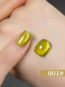 10毫升高级美白绿色系列玻璃珠森林绿猫眼凝胶指甲油，2026春夏新款闪亮绿色玻璃珠猫眼美甲用品 - 彩色 - 查看 4