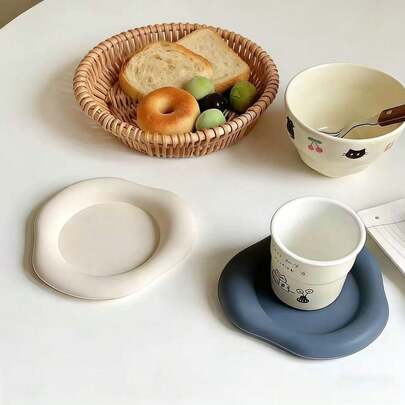 1pc Cloud Coaster - Soft Silicone Mat, Suitable For Coffee Cups - Handwashable