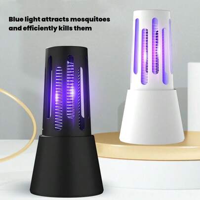 Lámpara mata mosquitos recargable por USB y montada en la pared, luz automática para atrapar y repeler mosquitos para uso en interiores y exteriores