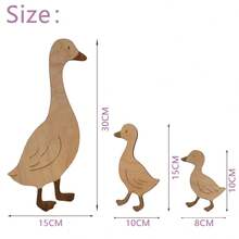 3件套木制鸭子造型墙饰，儿童房、幼儿园装饰，创意墙饰 - 彩色 - 查看 4