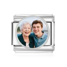 1pc Customized Italian Bracelet Bead, Without Bracelet, Personalized Colorful Photo Memory Pendant Link, DIY Gift Jewelry, Mother's Day Gift, Gift For Him, Gift For Her - Multicolor - View 10