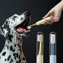 2in1 Cleaning Dog Toothbrush Soft Hair Pet Toothbrush Double Sided Tooth Brush For Dog Cat Small Pet Teeth Cleaning Oral Care Pet Cleaning Toothbrush At Both Ends - View 1
