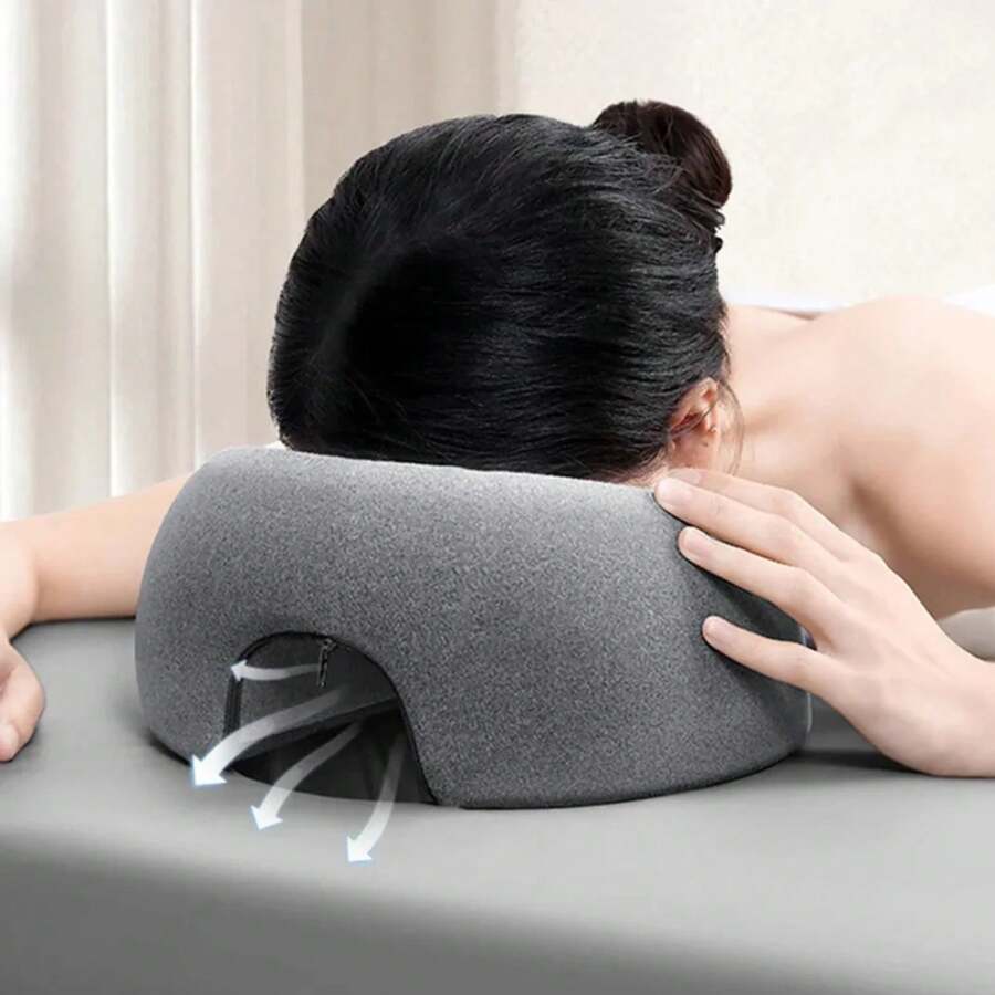 Almohada para la cara hacia abajo, almohada para la siesta de escritorio, comodidad de descanso propensa, espuma viscoelástica, ergonómica, reposacabezas de masaje para el hogar para salón de belleza
