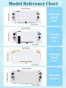 白色图案保护壳，1个装，兼容Switch2/Switch NS/Switch OLED/Switch Lite，兼容Switch游戏机配件，保护您的游戏设备，Switch玩家的最佳礼物 - 查看 10