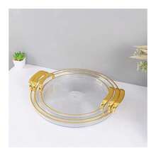 Round Serving Tray With Handles Set Of 3 Kitchen Fruit & Snk Serving Tray - Multicolor - View 1