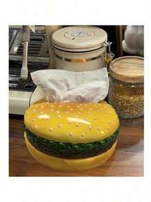 Creative Retro Hamburger Shaped Tissue Box, Interesting Home Decor - Multicolor - View 5
