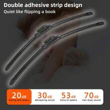 1PC Dual Rubber Strip Wiper Blade Boneless Wiper Blade For Car Front Windshield Universal J/U Hook Wiper Blade 13"14"15"16"17"18"19"20"21"22"23"24"25"26"28"30" Automotive Parts - 1PC - View 5