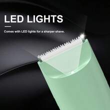 Women's Electric Shaver, Stainless Steel Blade, Multi-Purpose Aluminum Foil Shaver, With Type-C USB Charging, Used For Face, Armpit, Arm, Bikini Line, Leg And Whole Body Hair Removal Battery Capacity 500mAh - Green - View 9