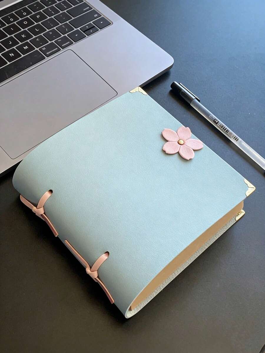 1 cuốn sổ tay vuông chất lượng cao, kiểu dáng cổ điển, thích hợp cho việc tự làm đồ thủ công, viết, vẽ nguệch ngoạc, làm album ảnh, sưu tập tem, làm mẫu thực vật, v.v. - Sổ tay góc kim loại - Xem 1