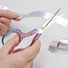 1把复古不锈钢缝纫剪刀，多功能精密手工刺绣剪刀，耐用线头剪裁细节剪刀，适用于裁缝、DIY手工、珠宝制作和办公用途，实用经典缝纫用品配件 - 多色 - 查看 5