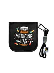 Portable Medicine Bag With Letters "Medicine Bag", With Wrist Strap, Compact Pill Organizer ,Travel - Friendly Medication Storage For Daily/Outdoor/Travel, Essential For Health - Conscious & On - The - Go Users, Must - Have Medical Accessory,Multi Functional Fabric Small Medicine Bag, Portable And Portable Medical Emergency Kit, Outdoor Travel Medicine Bag, Dormitory Emergency Medicine Storage Bag - Multicolor - View 14