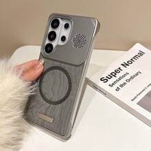 1 pièce Étui de téléphone magnétique de style minimaliste et populaire pour les affaires, convenant aux Galaxy S25 Ultra, Galaxy S24 Ultra, Galaxy S23 Ultra. Texture lisse, étui de couple, cadeau d'anniversaire, compatible avec les téléphones . Étui de protection pour téléphone avec texture magnétique Galaxy, matériau PC sans cadre. - Multicolore - Voir 60