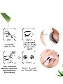 [100% Silk] 50/30 Pairs Eyelash Extension Patches, Non-Woven Fabric Eye Beauty Makeup Eye Mask Stickers - Silver - View 9