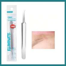 1pc Professional Precision Tweezers - Ultra-Fine Tip, High Hardness Stainless Steel Blackhead Cleaning Tweezers, Precise Acne Tool, Blackhead Remover, Eyebrow Tweezers, Strong Grip Hair & Beard Puller, Firm Grip - A - View 10
