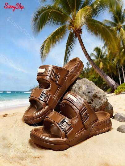 Sandalias de Verano para Hombre Chanclas Cómodas Antideslizantes Ligeras Transpirables Ideales para Playa Piscina Casa Exteriores Uso Diario y Paseos Casuales