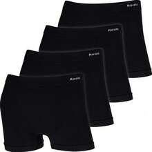 4-Pack HOAHI Men's Boxer Briefs, 94% Cotton, Seamless, For Everyday Comfort - Todas Pretas - View 12