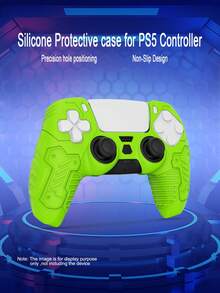 1pc Controller Silicone Cover, Thickened Mecha Texture Design, Anti-Slip, Anti-Drop, Anti-Scratch, Sweat-Proof, Enhanced Grip, Bottom Opening For Direct Charging - View 1