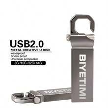 BIYETIMI 热金属U盘 32GB 64GB 记忆棒 U盘 USB 2.0 U盘 128GB - 查看 3