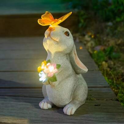 Creative Rabbit & Easter Egg Garden Stakes, PVC Decorative Props For Easter Atmosphere