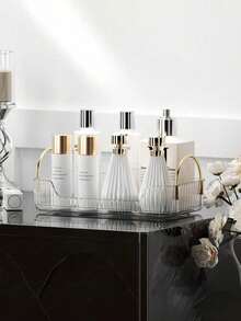 Prateleira de Acrílico Organizadora de Alta Qualidade para Cosméticos e Perfumes em Armários de Banheiro, Transparente, Adequada para Escritório, Banheiro, Cozinha e Sala de Estar. Ideal para Organizar Lanches, Temperos, Cosméticos, Alimentos e Utensílios Domésticos na Sala de Estar. - Branco - Ver 3