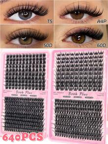 640PCS Fluffy Eyelash Clusters, 4 Syles Mixed,9-16mm, Individual Lashes, Thick Cluster Eyelash Extensions, D Curl, Suitable For Makeup, Eyelash Extension, DIY Lashes, DIY Eyelash Extension At Home - Xem 7