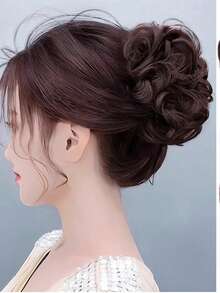 4-Piece Colorful Flower Beaded Ring Set Hair Styling Kit Hair Tool Kit - Multicolor - View 7