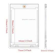 10 Uds.Portatarjetas transparente 35pt tipo atracción magnética estuche de exposición de tarjetas deportivas para baloncesto TCG funda protectora de plástico duro GMYD - T-1466 PS - Ver 9