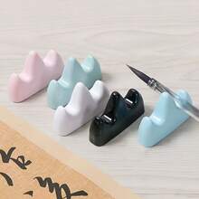 Hộp đựng bút bằng nhựa hình ngọn núi phong cách cổ điển - Món quà hoàn hảo cho ngày Valentine, vật trang trí bàn làm việc sáng tạo và hộp đựng đồ thủ công. - màu xanh nhạt - Xem 4
